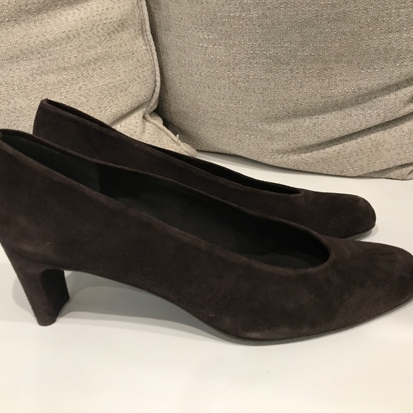 Stuart Weitzman Brown Suede Heels Size 8.5 - Picture 3 of 6